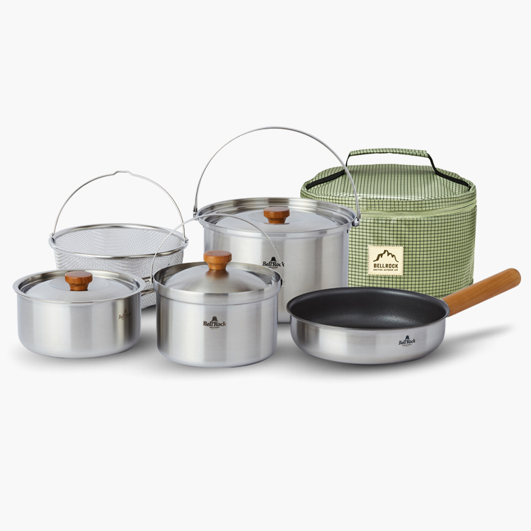 벨락 코펠 세트 S9 콤비 코팅팬 3중 스테인레스 캠핑식기