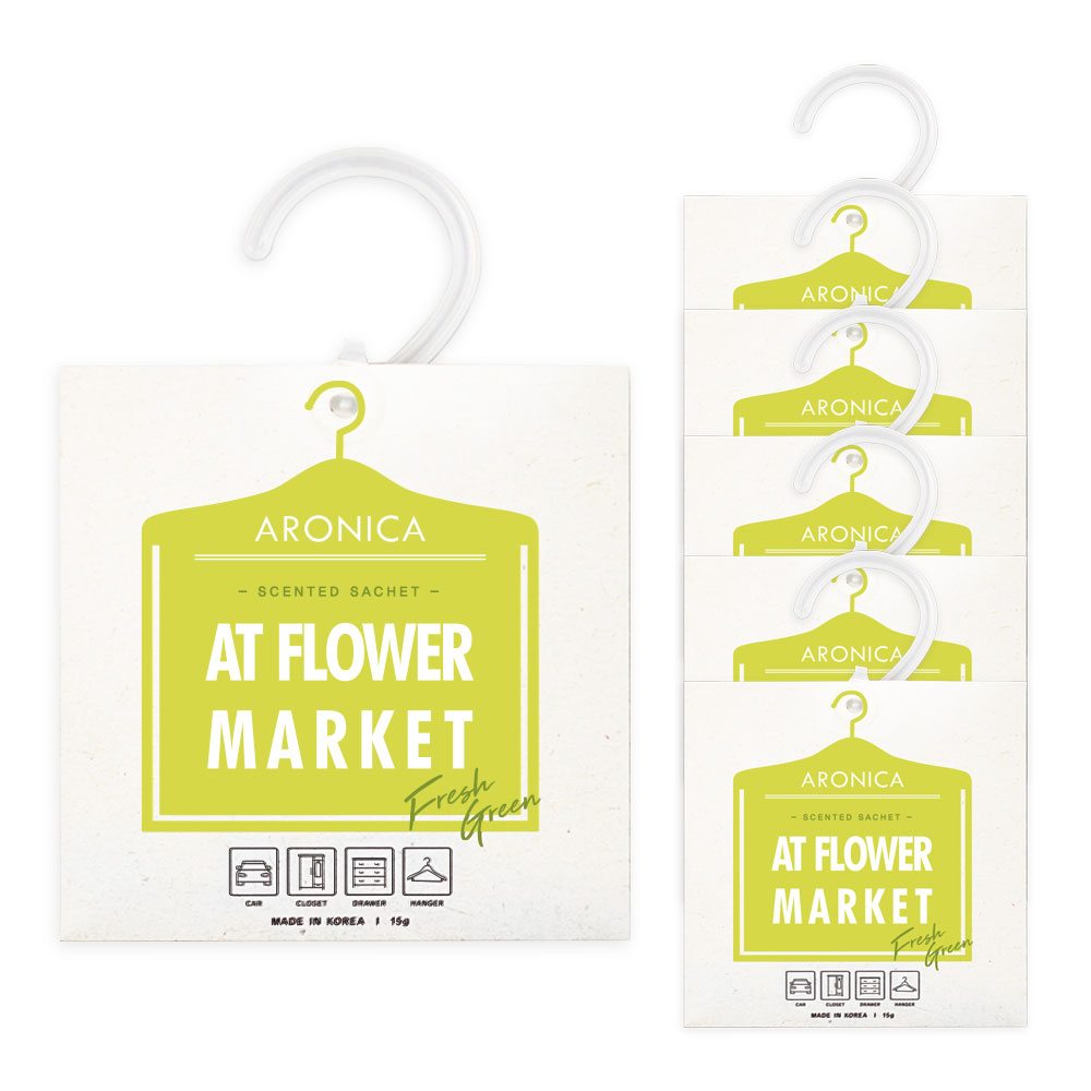 아로니카 센티드 샤쉐 옷장방향제 앳플라워마켓 본품 15gx6P