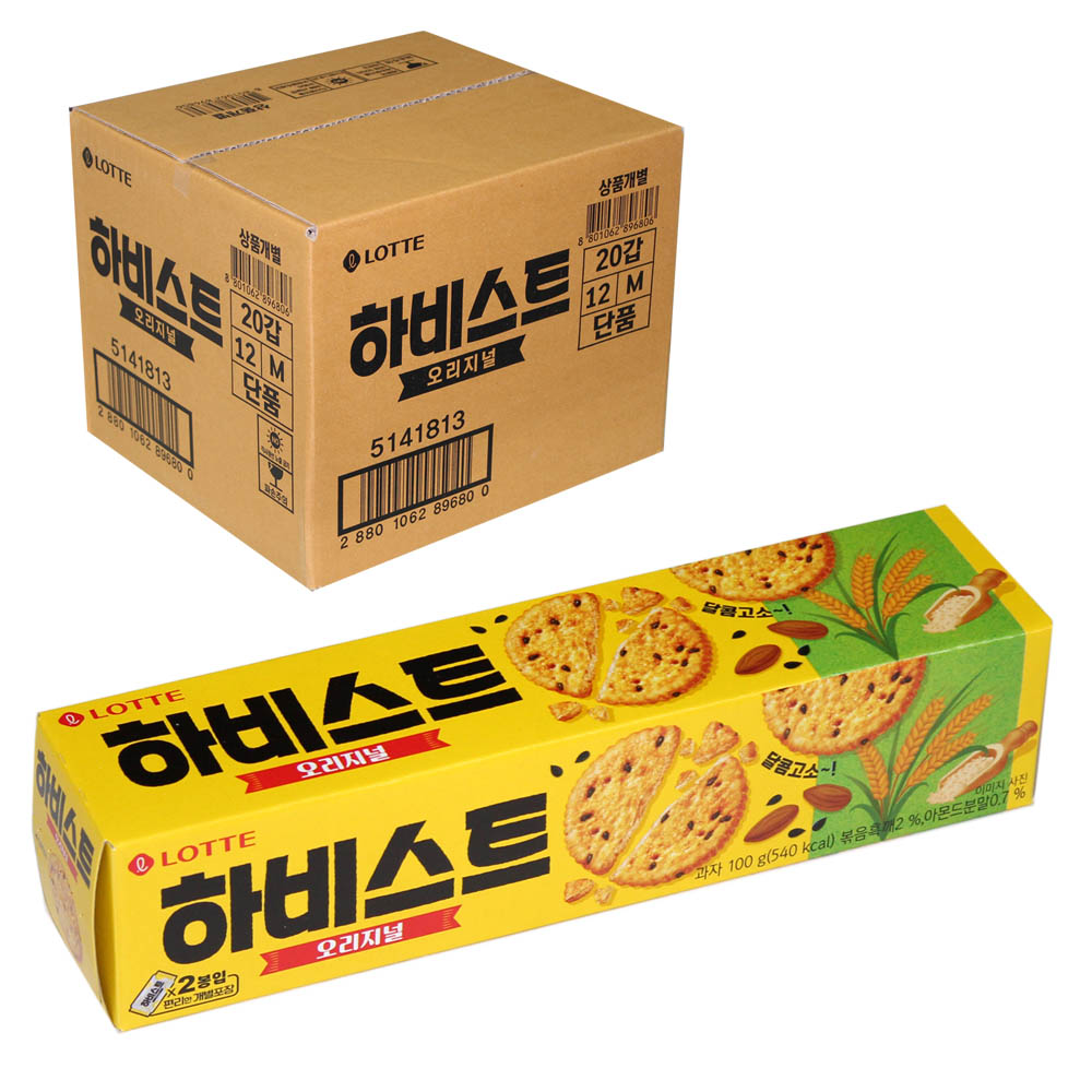롯데 하비스트 오리지널 100g x 20개입  1박스 : 주식회사 세븐스타몰