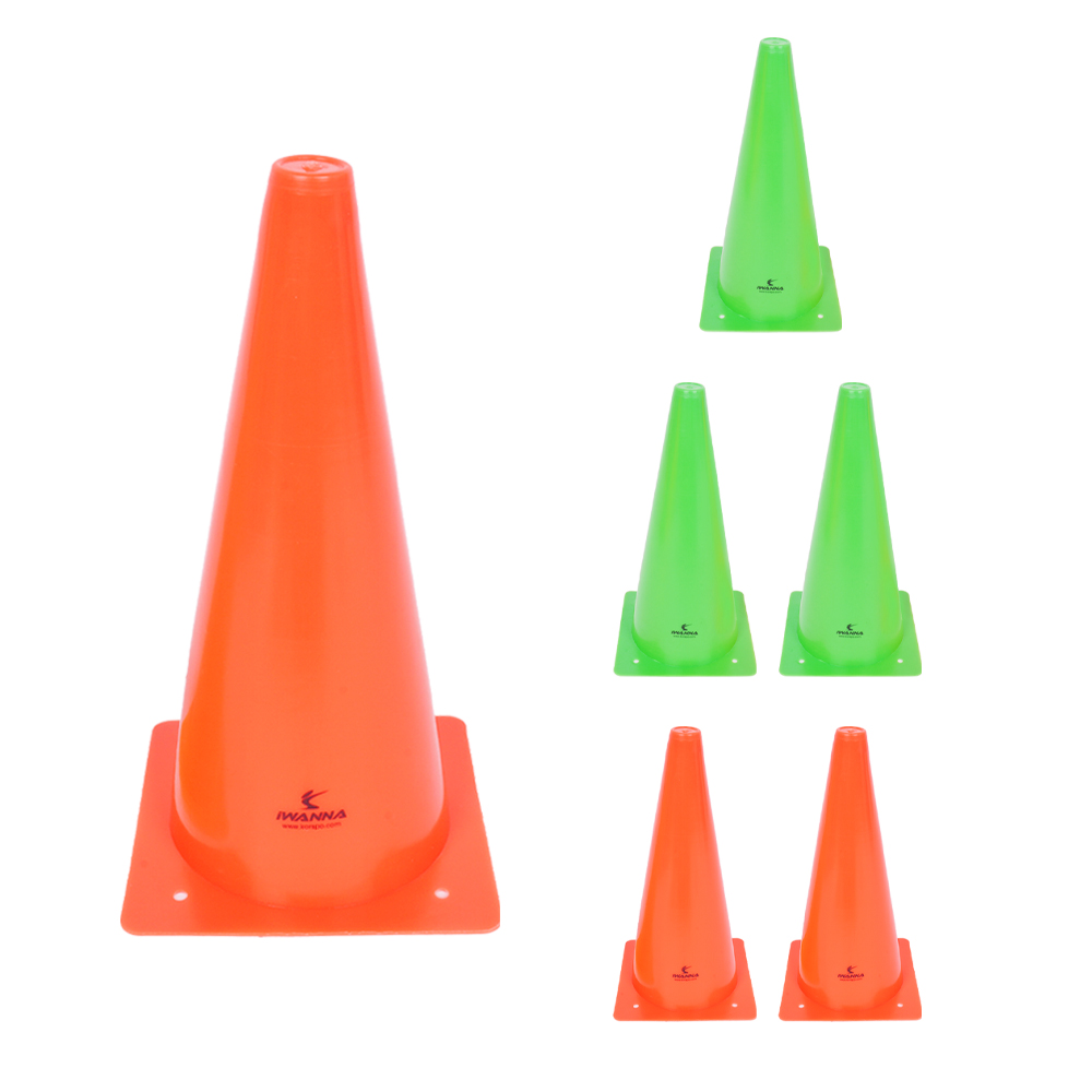 아이워너 스포츠콘 30cm 6개입 축구 용품 훈련 칼라콘 꼬칼콘 축구콘