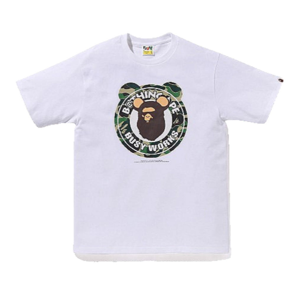 베이프 X MEDICOM TOY 반팔티 ABC CAMO BEAR BUSY WORKS 1K73-110-906 - 메인 이미지