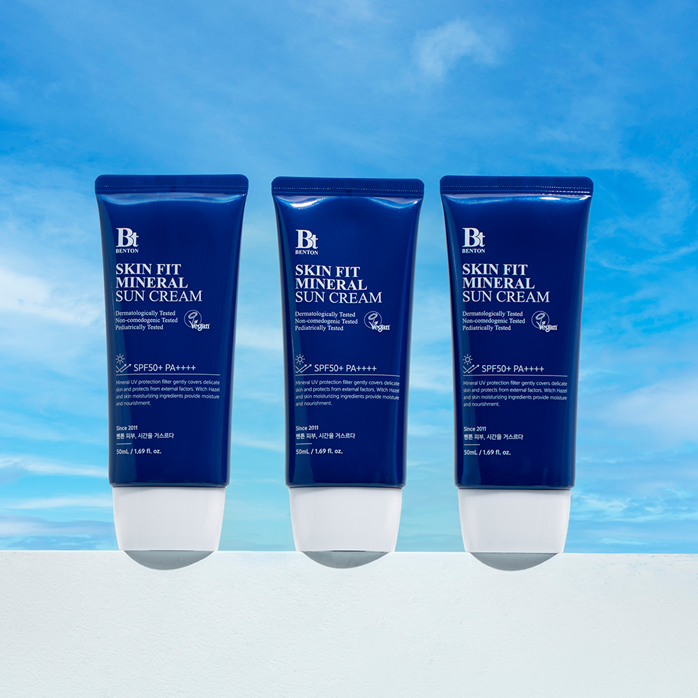 벤튼 스킨핏 미네랄 무기자차 톤업 선크림 50mL