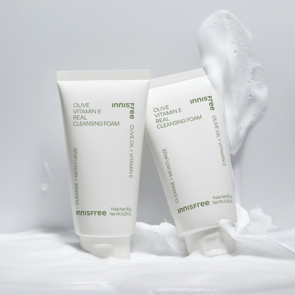 [더블구성] 이니스프리 올리브 비타민 E 리얼 클렌징 폼 150ml, 2개 제품 이미지