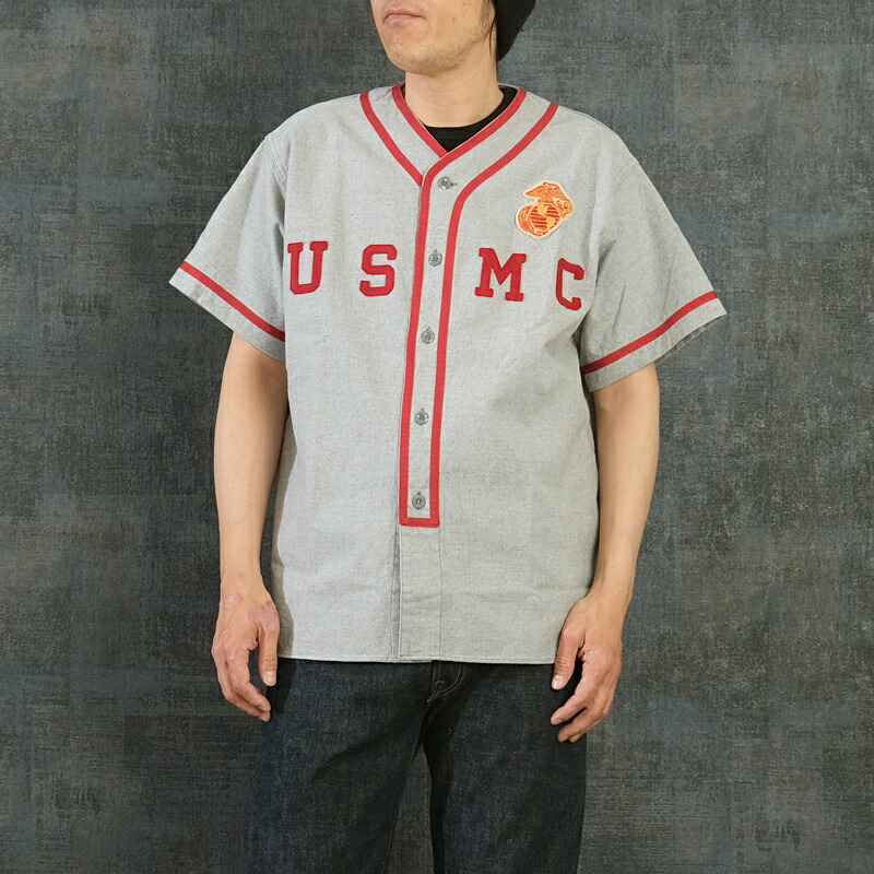 버즈릭슨 BUZZ RICKSON 베이스볼 야구 유니폼 반팔 셔츠 USMC BR39268 - 상세 이미지 2