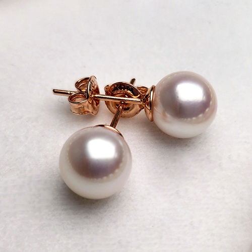 14k 아코야 해수 진주귀걸이 8~ 8.5mm 클래식 침형