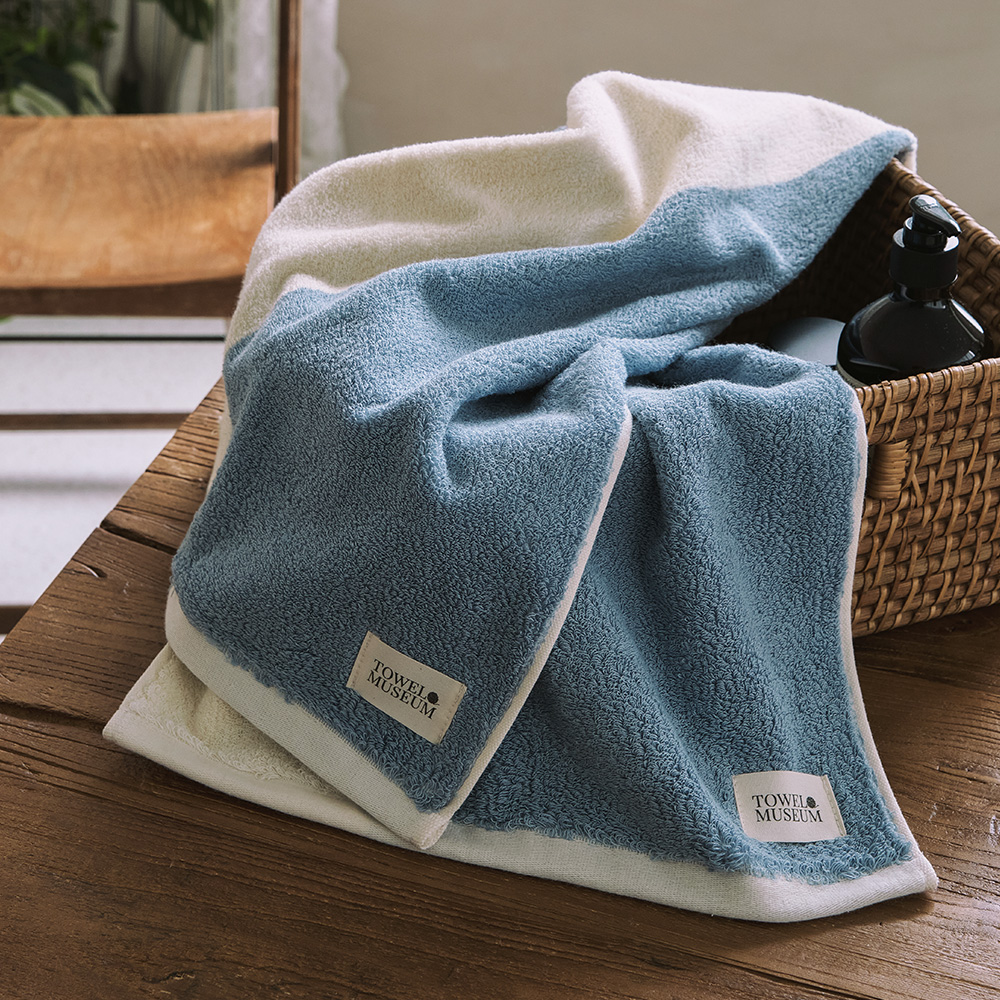 [단독] 소프트터치 40수 코마사 타올 선염 하프 미니멀 200g 호텔수건 세트 선물포장