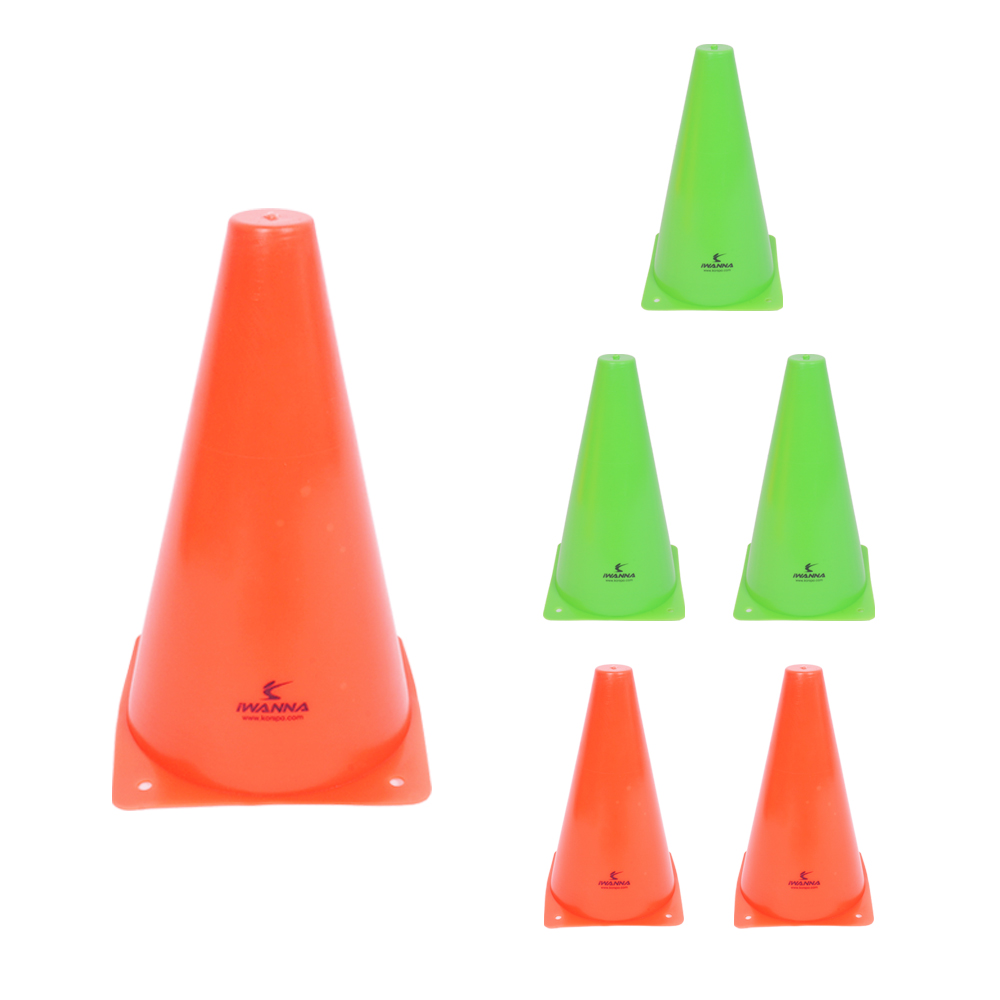 아이워너 스포츠콘 23cm 6개입 축구 용품 훈련 칼라콘 꼬칼콘 축구콘