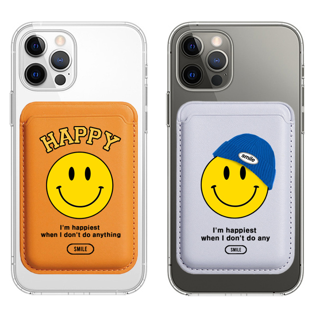 스마일 캐릭터 패치 맥세이프 카드지갑