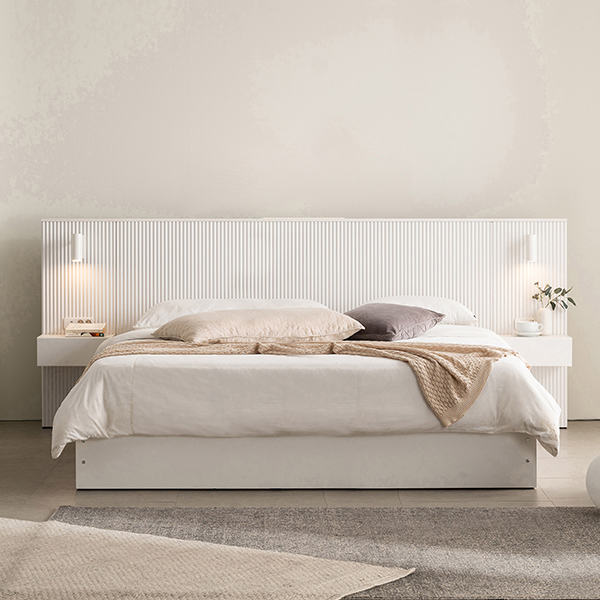 스칸디아 에센셜 템바보드 LED 조명 호텔 수납침대 / 매트리스 제외 SS