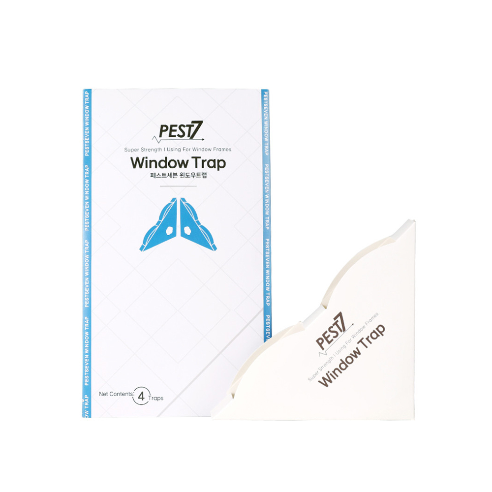 페스트세븐 윈도우 트랩 (4개입) 러브버그 사랑 창문 창틀 문틈 모기 파리 날벌레 날파리 초파리 벌레 끈끈이 트랩 퇴치