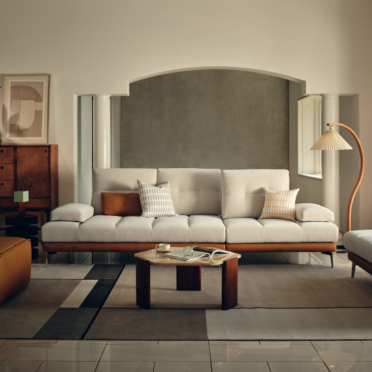 [에싸] 슈미르 3.5인 스윙기능 카시미라 패브릭 소파