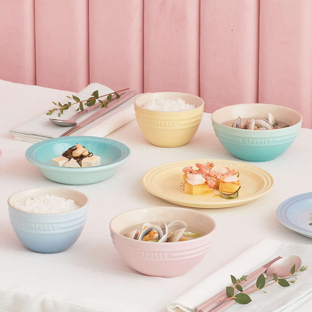 [쿠폰혜택가 39,950원] (르크루제) 소르베 밥&국그릇 세트 (색상선택)