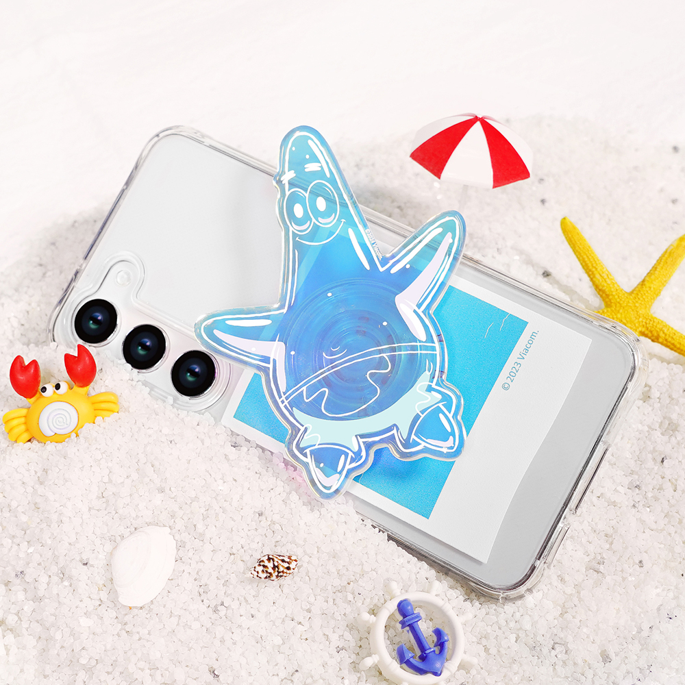 스폰지밥 그립톡 홀로그램 스마트톡 거치대 비눗방울 뚱이