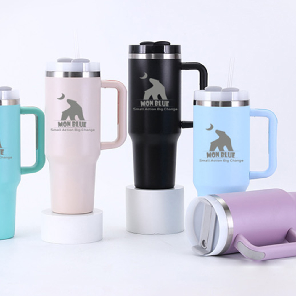 1.25L 텀블러 보온 보냉 스텐 사무실 직장인 대용량 운동 스포츠 헬스장 휴대용 손잡이 - 상품 이미지