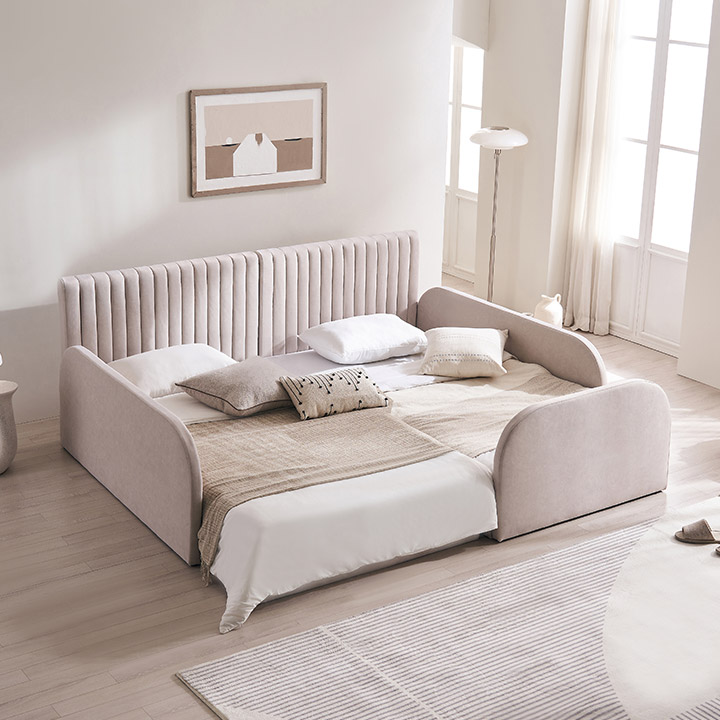 [삼익가구]더문 패밀리 침대(매트제외 SS+SS)+가드2+풋보드1