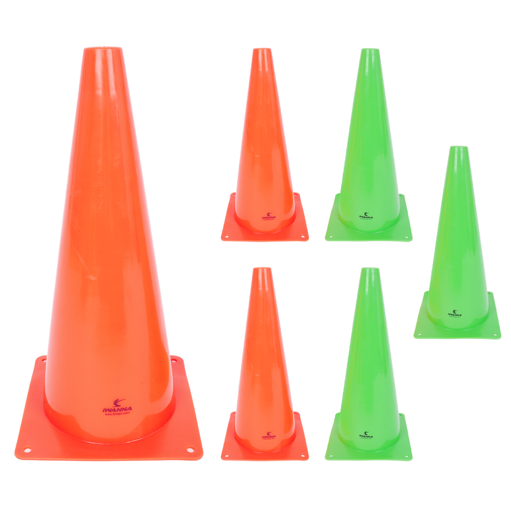 아이워너 스포츠콘 38cm 6개입 축구 용품 훈련 칼라콘 꼬칼콘 축구콘