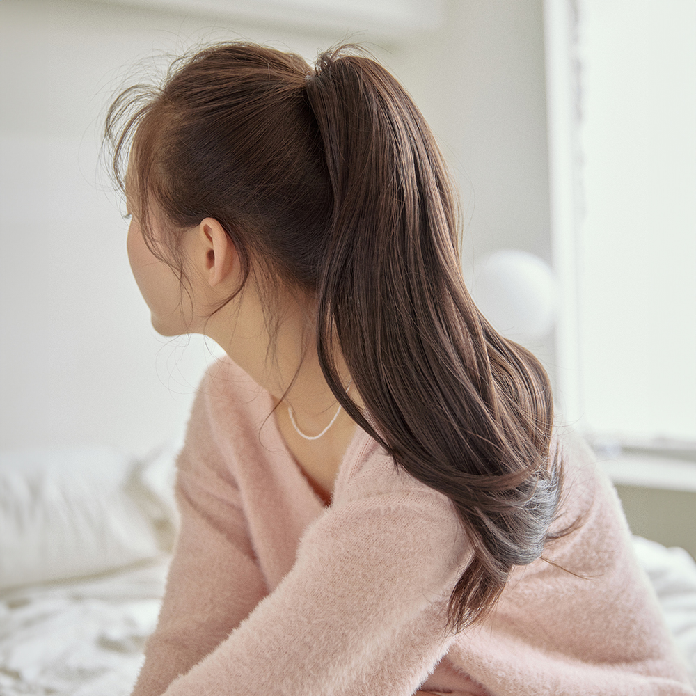 부분 슬림핀 집게 포니테일 가발 루시 클립 달비 묶음머리 (미스티사) - 상세 이미지 4