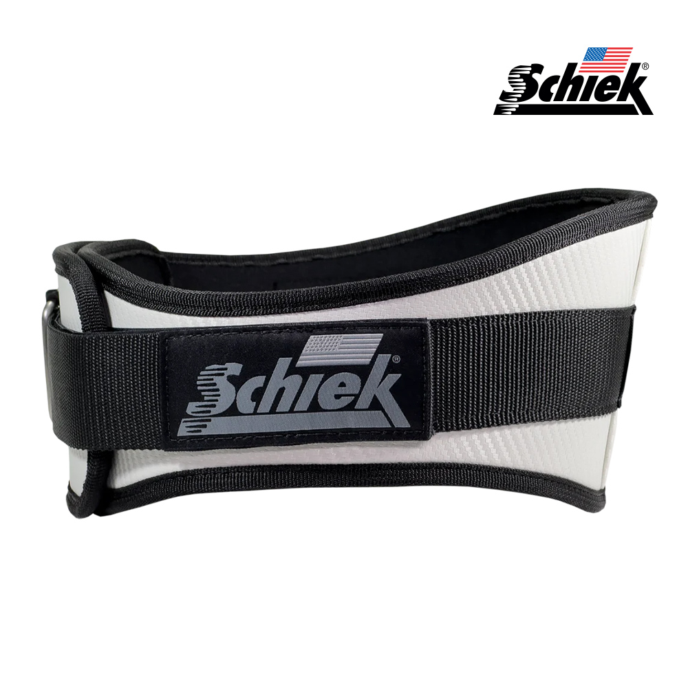 SCHIEK CF3006 화이트 카본 헬스 벨트 리프팅 복압 크로스핏 웨이트 운동 시크 쉬크 - 메인 이미지
