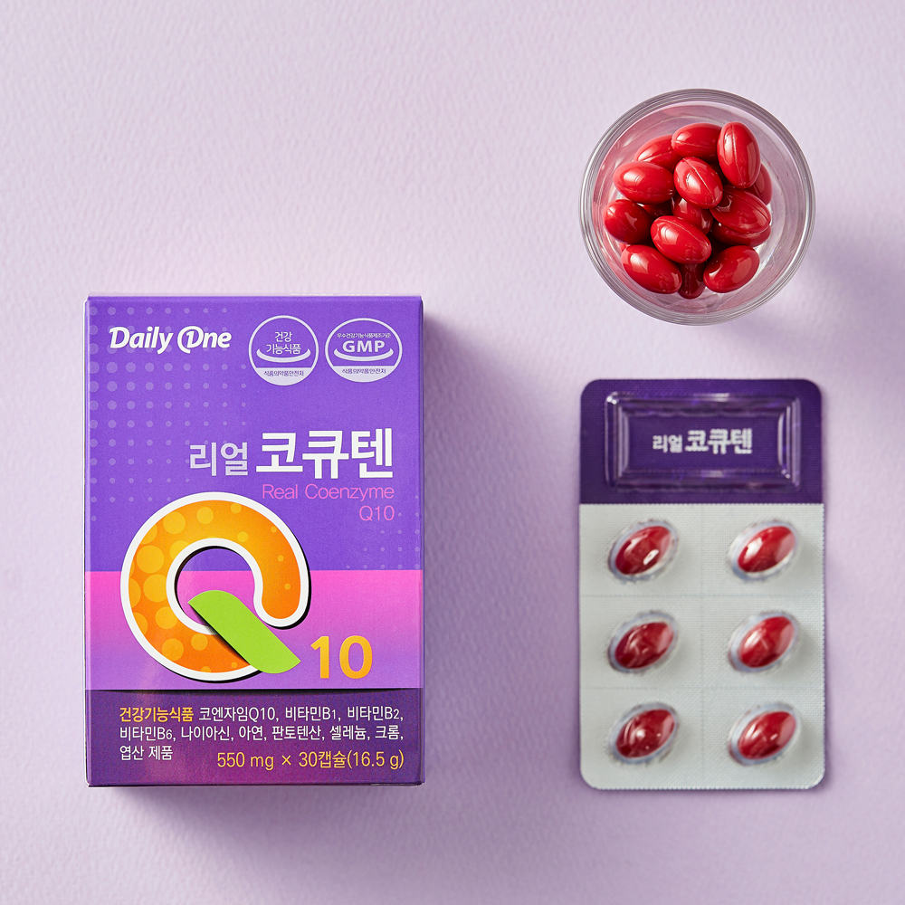 데일리원 리얼 코큐텐 코엔자임 항산화 혈압 Q10 550mg X 30캡슐 - 상세 이미지 4