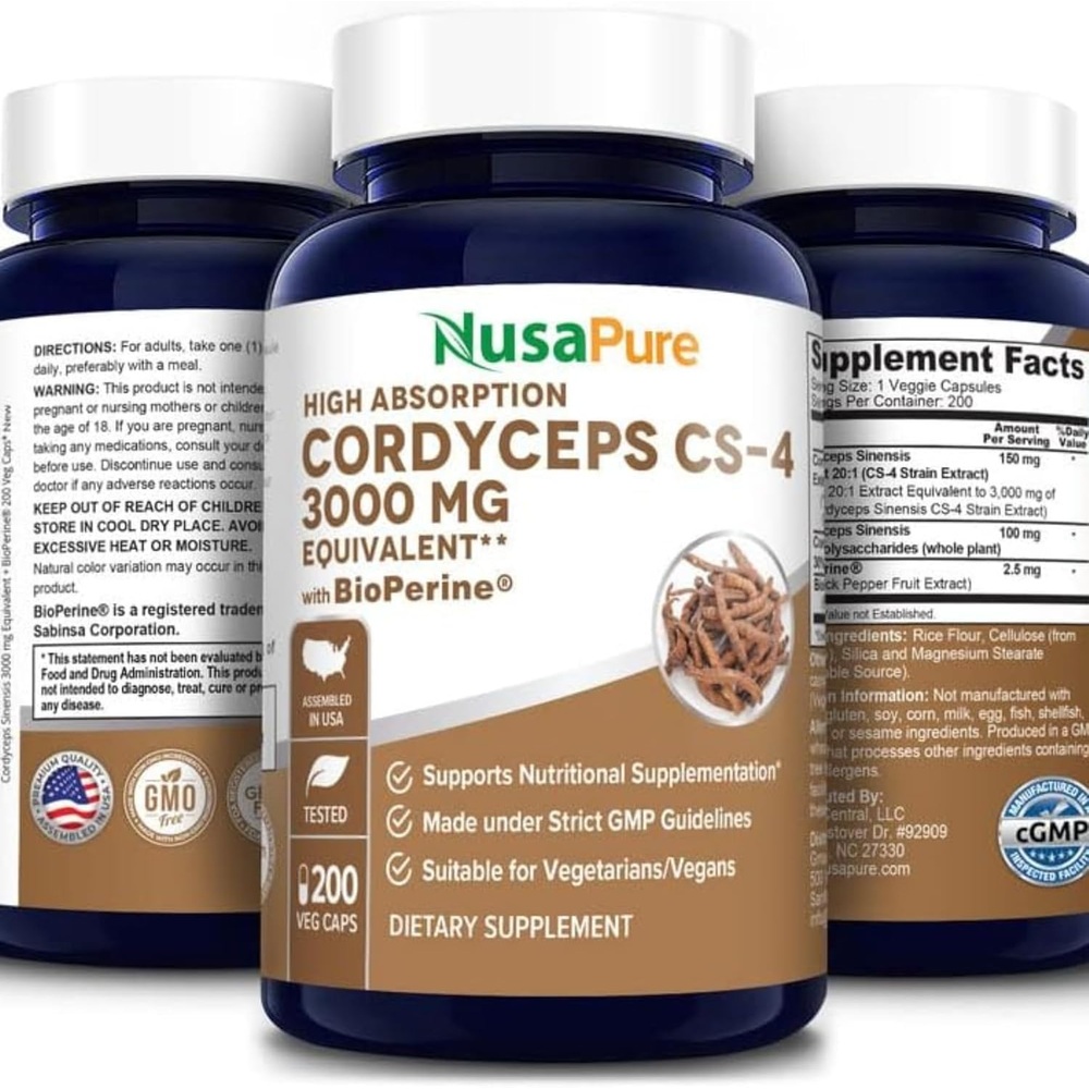누사퓨어 동충하초 추출물 3000 mg 200 캡슐 - 상세 이미지 4