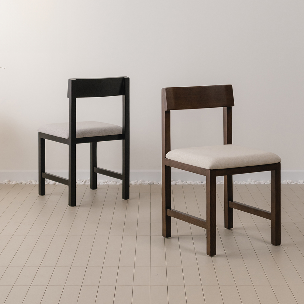 테이블의자 나무 원목 식탁 의자 패브릭 다이닝 코르체어