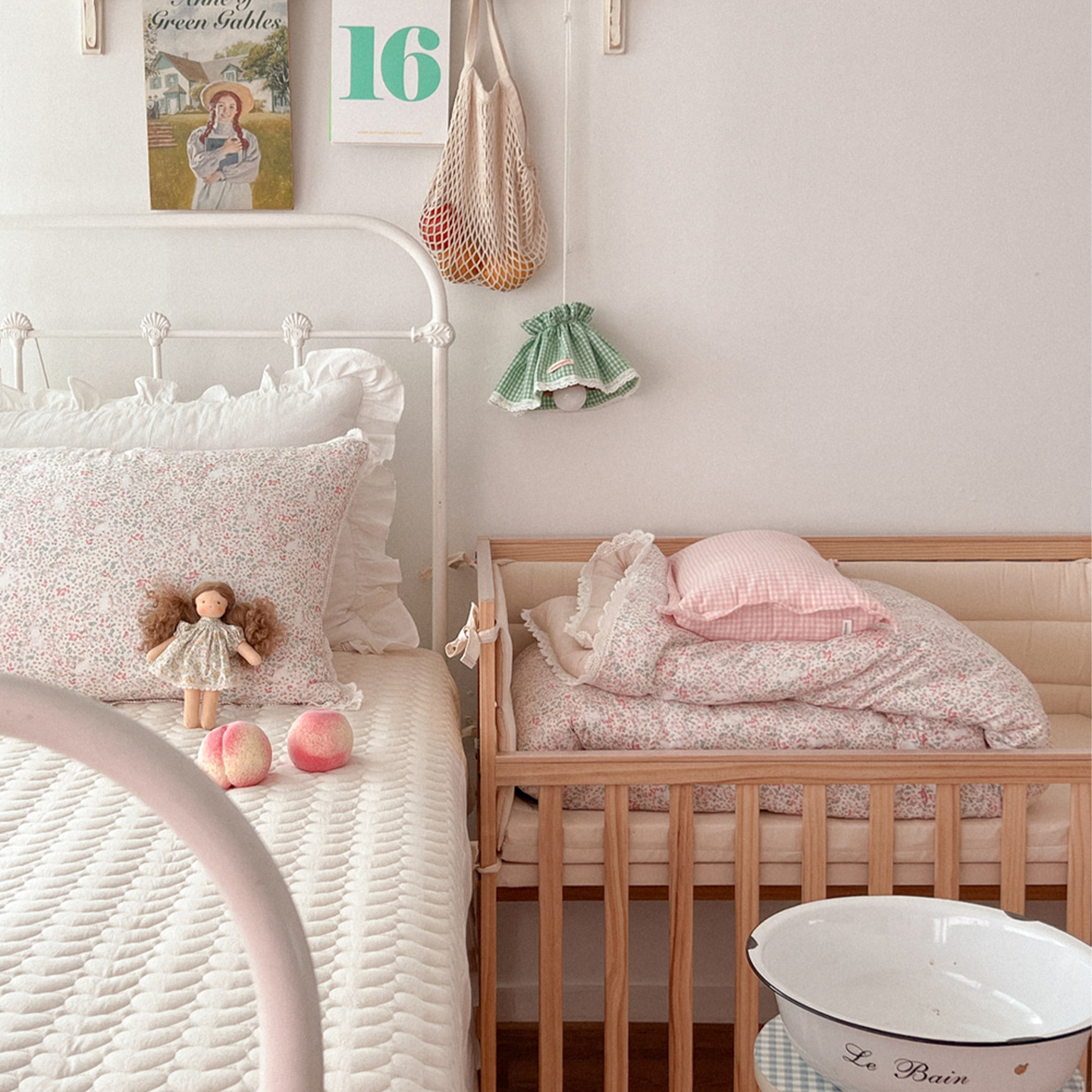 민트열매와 토끼정원 쁘띠토숀 레이스형 모달100% 차렵이불 단품 SS