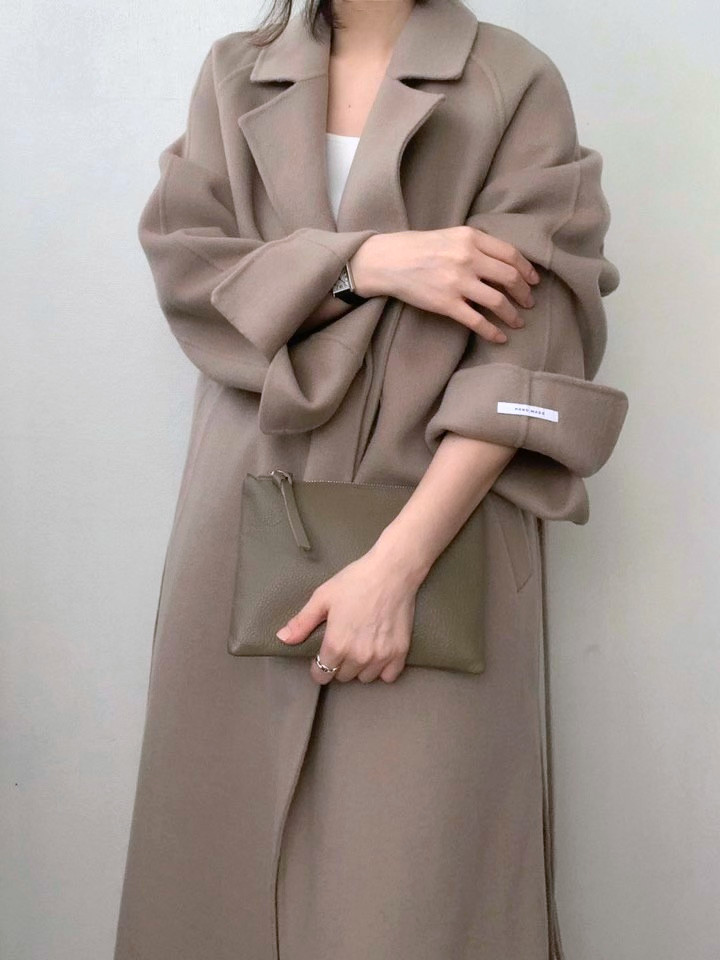 [아이메르/XS,S,F]울100 엘라 핸드메이드코트/ 키작녀 카멜코트 오버핏 빅사이즈 벨트 맥시 롱코트 상세 이미지 30