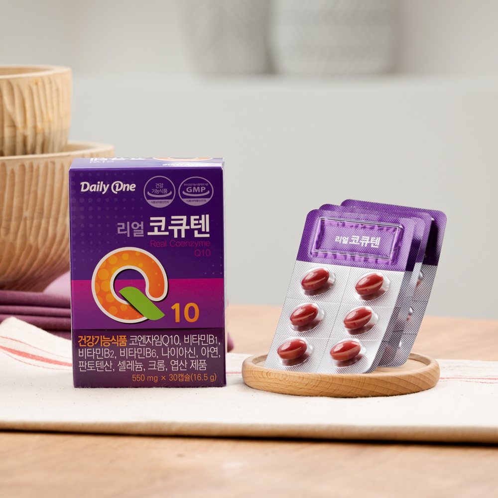 데일리원 리얼 코큐텐 코엔자임 항산화 혈압 Q10 550mg X 30캡슐 - 상세 이미지 2