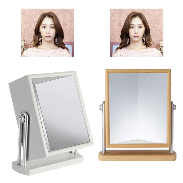 무반전거울 양면 남이보는 내얼굴 좌우반전 거울 탁상 화장대 인테리어
