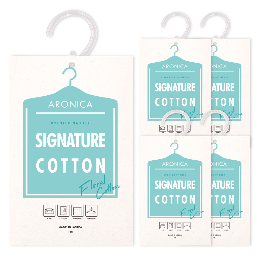 아로니카 센티드 샤쉐 옷장방향제 시그니처코튼 본품 18gx5P