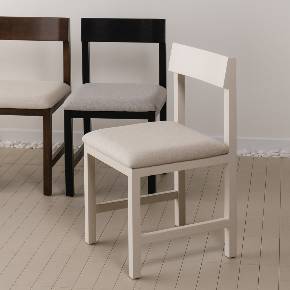 테이블의자 나무 원목 식탁 의자 패브릭 다이닝 코르체어