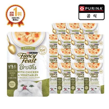 브로스 순살닭고기 토마토와 당근 in 크리미 고기 육수 40g x 16개