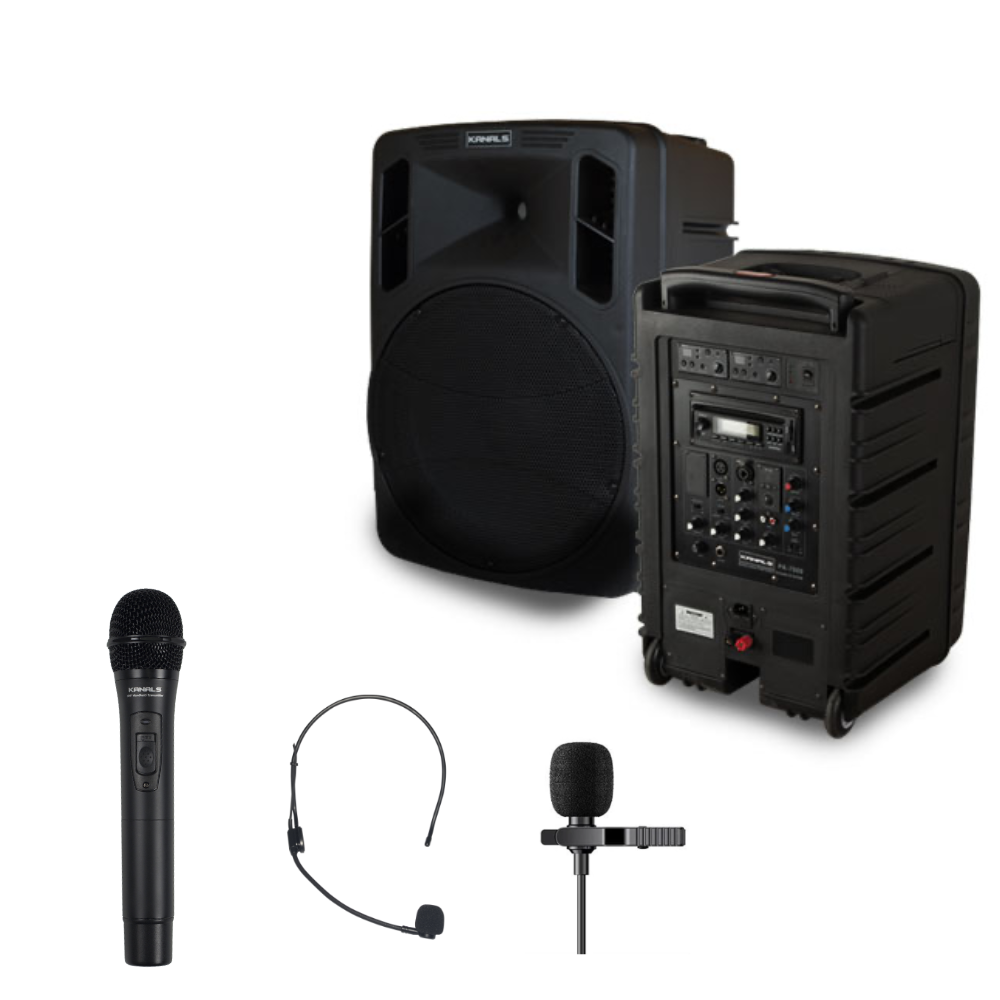 카날스 BK-1260 이동식앰프 충전식 600W 블루투스 스피커 행사용 야외 무선마이크 - 상품 이미지