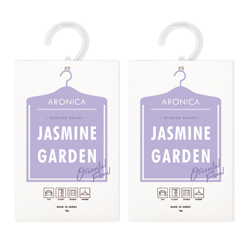 아로니카 센티드 샤쉐 옷걸이형 옷장 방향제 자스민가든향 본품 18gx2P