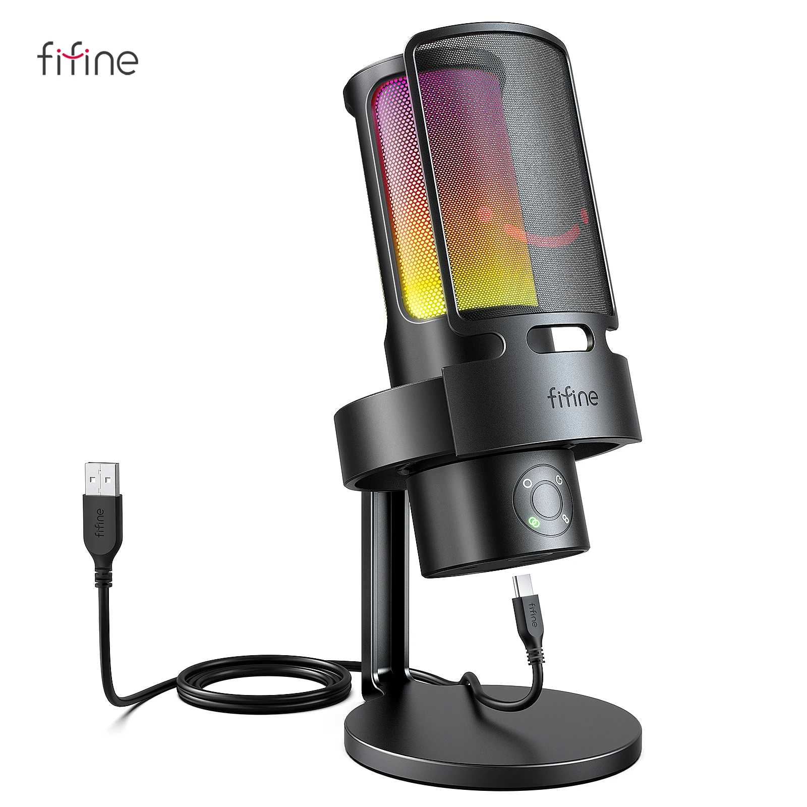 FIFINE A9 USB 마이크 있는 제어 가능한 RGB 라이브 방송 게임용 - 상세 이미지 2