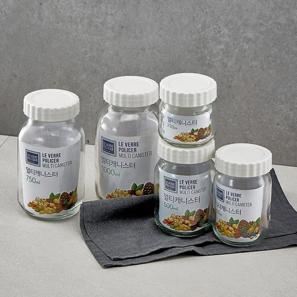유리병 원두보관용기 예쁜 잼 과일청 병 250ml 멀티캐니스터 - 상세 이미지 2