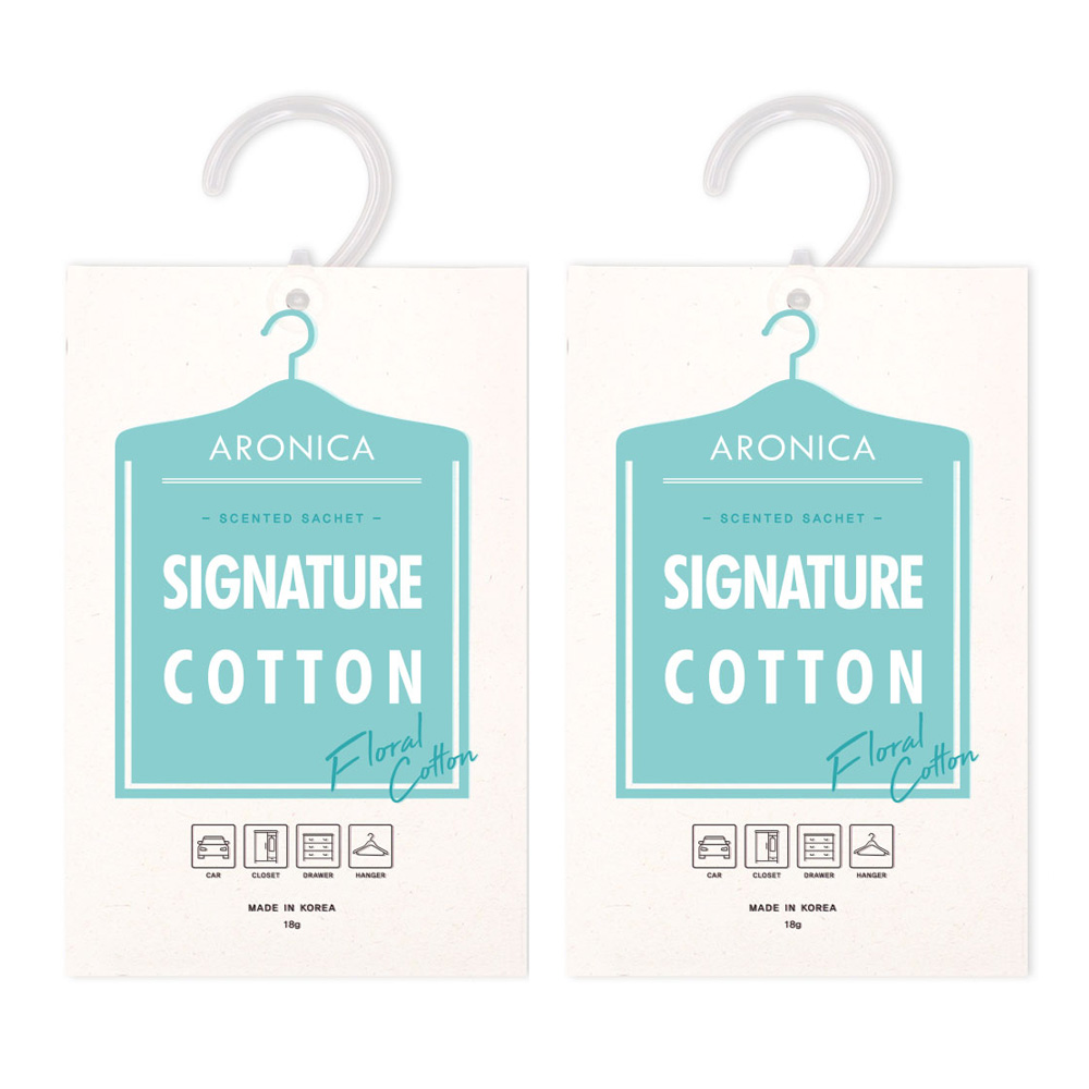 아로니카 센티드 샤쉐 옷걸이형 옷장 방향제 시그니처코튼향 본품 18gx2P
