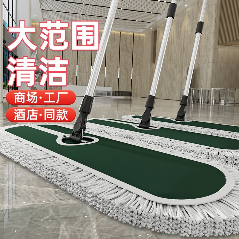 바닥걸레 집 청소용 산업용 바닥청소 체육관 업소용 밀대 스테인레스 50cm 줄걸레 + 천 1장 - 상세 이미지 2