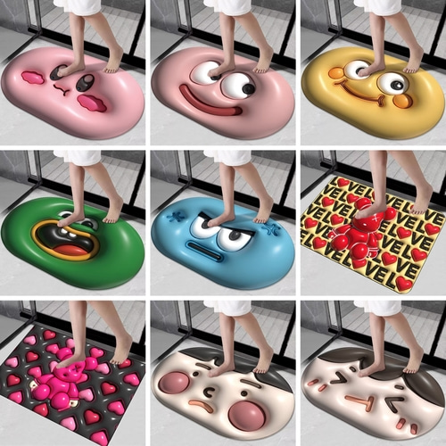 1+1 빨아쓰는 3D 규조토 욕실 발매트