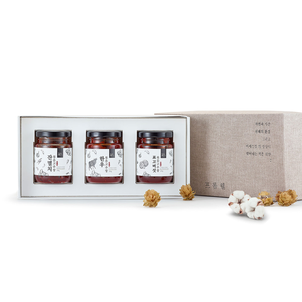 김인순 전통 수제 볶음 고추장 한우 황태채 표고 잔멸치 더덕 굴비 120g,210g,250g - 상품 이미지