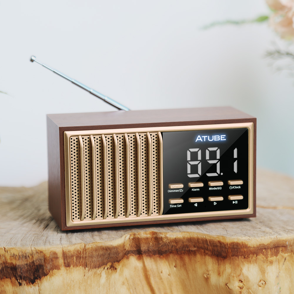 레트로 감성 우드 탁상용 라디오 부모님 어르신 효도라디오 블루투스