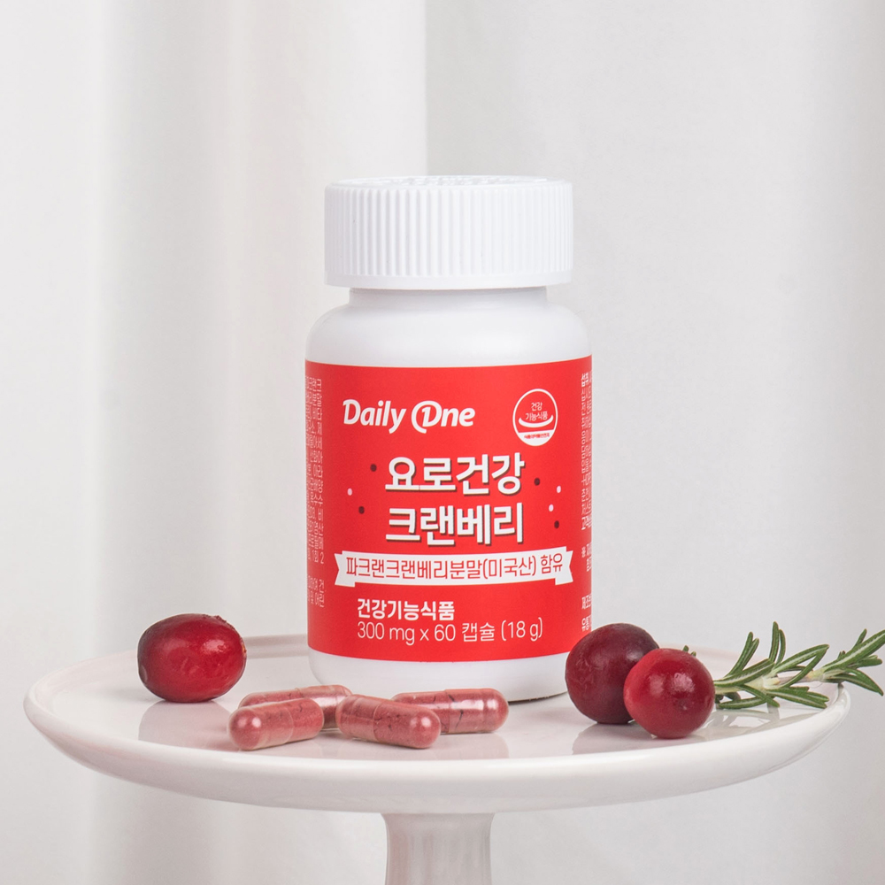 데일리원 요로건강 크랜베리 방광 여성 임산부 영양제 파크랜 60캡슐, 1개 이미지 3
