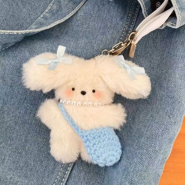 말티즈 인형 키링 강아지 열쇠고리 귀여운 몰티즈 가꾸 백꾸 키홀더 백참 - 상세 이미지 2