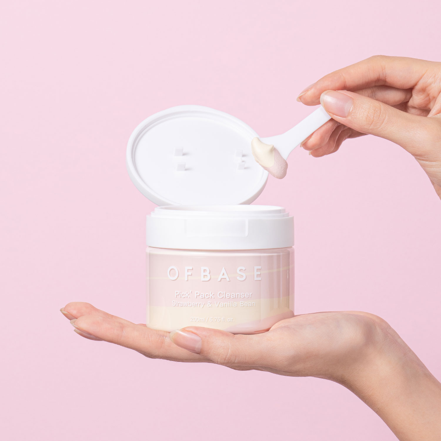 오브베이스 저자극 약산성 팩클렌저, 딸기 & 바닐라빈 200ml 블랙헤드 케어 모공·각질·피지·노폐물 제거 이미지 7