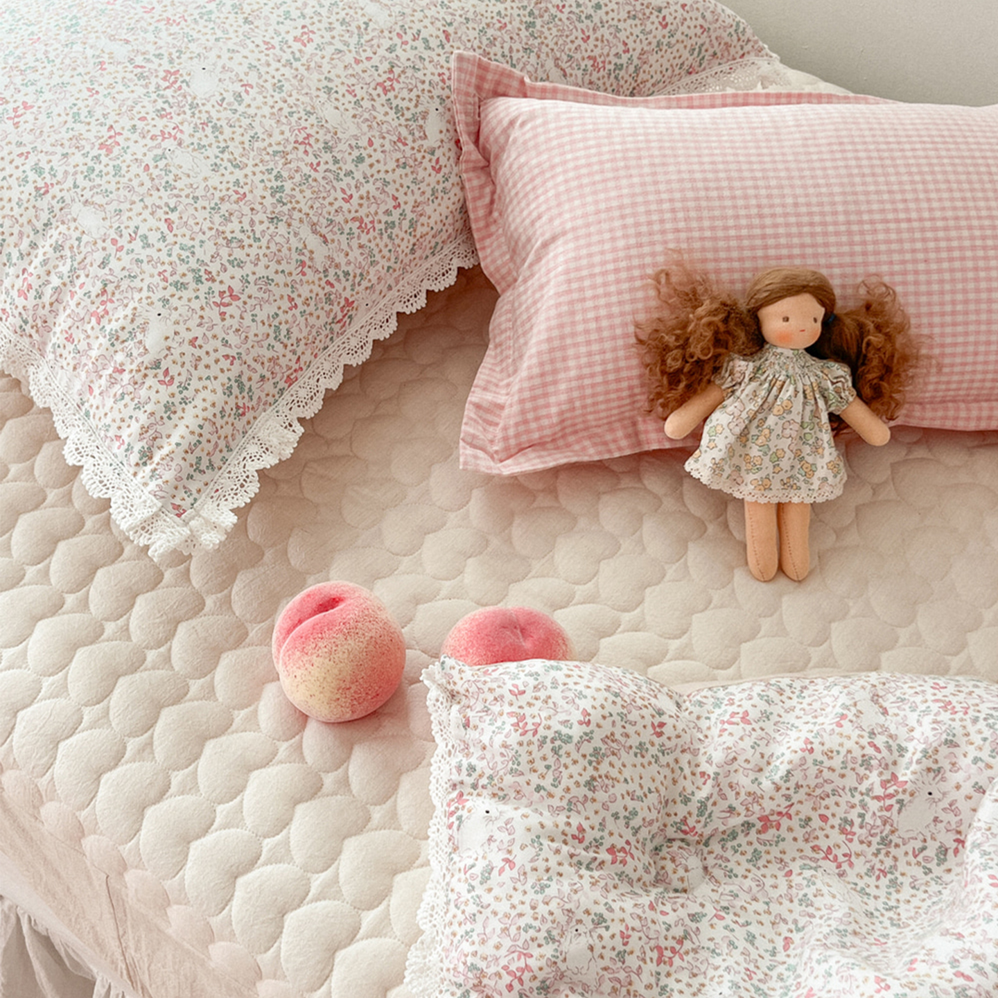 민트열매와 토끼정원 쁘띠토숀 레이스형 모달100% 차렵이불 단품 SS