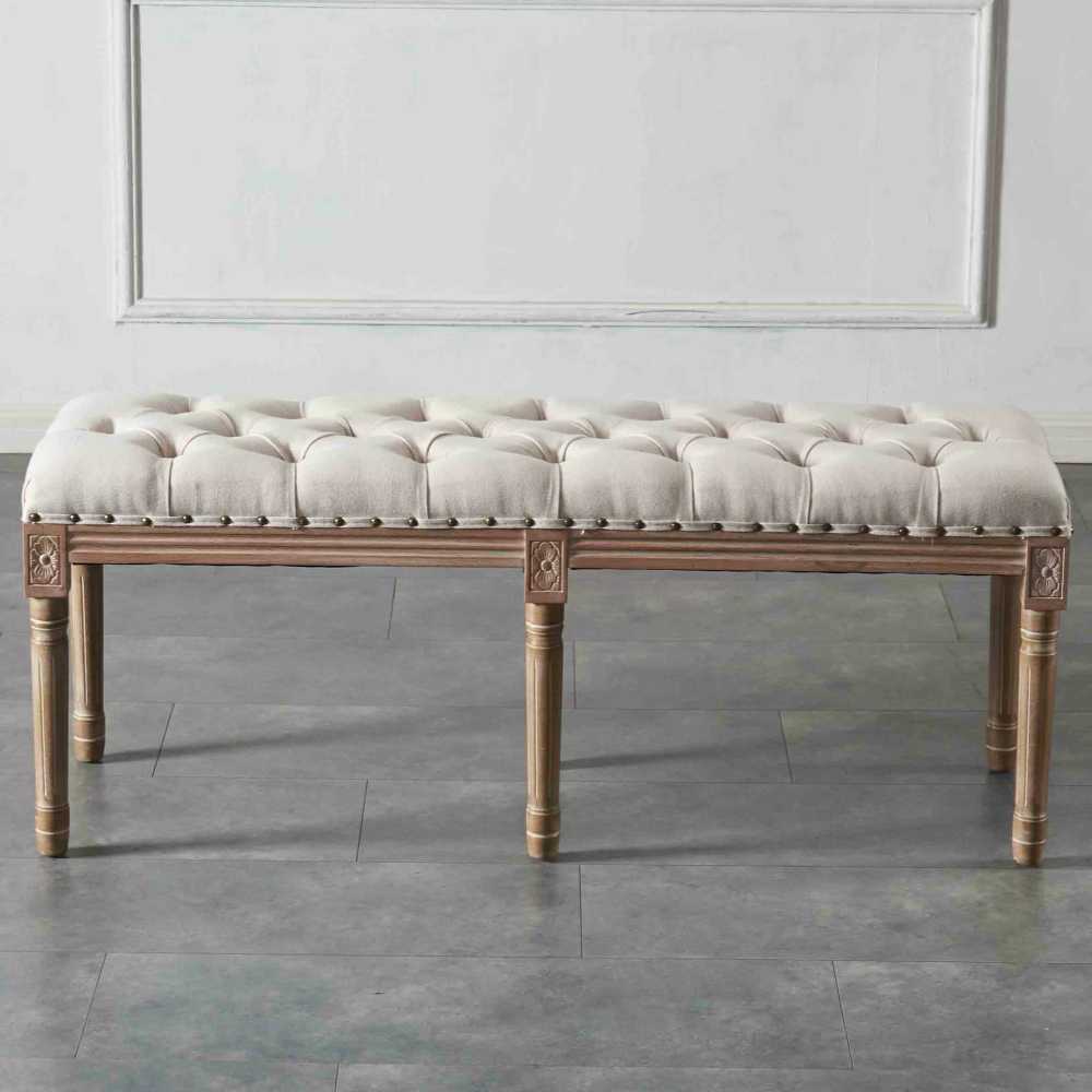 2인벤치 피아노의자 엔틱 유니크 카페 반원 스툴 100x40x48cm - 상세 이미지 3