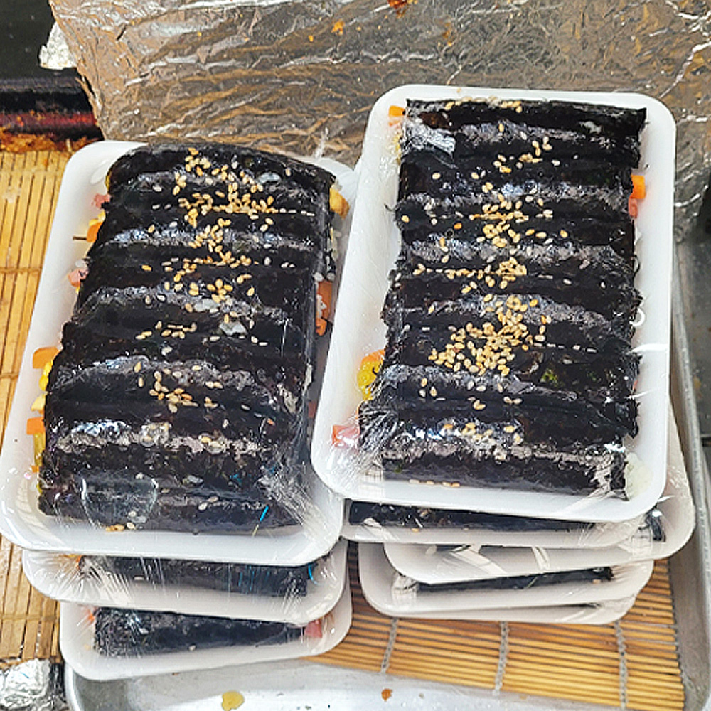 [제천시 배달] 귀엽게 차곡차곡 쌓여있는 꼬마김밥 1팩 [제천동문 내토빨간오뎅] : 동네시장 장보기