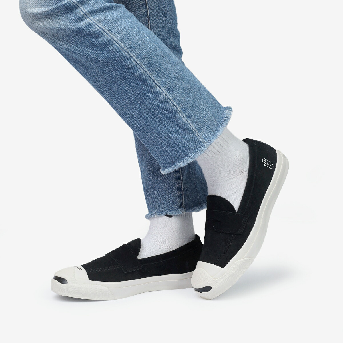 컨버스 CONVERSE RH YU NAGAVA 잭 퍼셀 로퍼 스니커즈 블랙 이미지 7