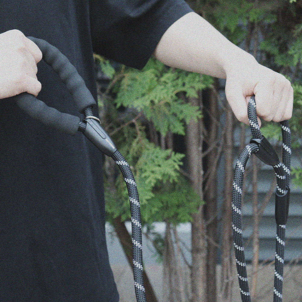 강아지 양손 리드줄 소형견 중형견 대형견 숏 리드줄 산책줄 8mm 1.8M 이미지 2