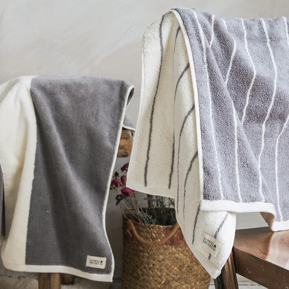 [단독] 소프트터치 40수 코마사 타올 선염 하프 미니멀 200g 호텔수건 세트 선물포장